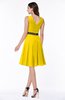 Elegant A-line V-neck Zip up Chiffon Plus Size Bridesmaid Dresses