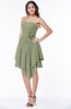 Casual Sleeveless Half Backless Chiffon Asymmetric Ribbon Plus Size Bridesmaid Dresses
