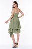 Casual Sleeveless Half Backless Chiffon Asymmetric Ribbon Plus Size Bridesmaid Dresses