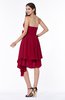 Casual Sleeveless Half Backless Chiffon Asymmetric Ribbon Plus Size Bridesmaid Dresses