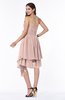 Casual Sleeveless Half Backless Chiffon Asymmetric Ribbon Plus Size Bridesmaid Dresses