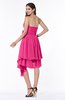 Casual Sleeveless Half Backless Chiffon Asymmetric Ribbon Plus Size Bridesmaid Dresses