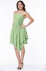 Casual Sleeveless Half Backless Chiffon Asymmetric Ribbon Plus Size Bridesmaid Dresses
