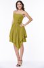 Casual Sleeveless Half Backless Chiffon Asymmetric Ribbon Plus Size Bridesmaid Dresses