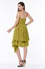Casual Sleeveless Half Backless Chiffon Asymmetric Ribbon Plus Size Bridesmaid Dresses