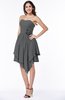 Casual Sleeveless Half Backless Chiffon Asymmetric Ribbon Plus Size Bridesmaid Dresses