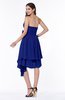 Casual Sleeveless Half Backless Chiffon Asymmetric Ribbon Plus Size Bridesmaid Dresses