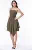Casual Sleeveless Half Backless Chiffon Asymmetric Ribbon Plus Size Bridesmaid Dresses
