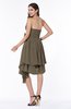 Casual Sleeveless Half Backless Chiffon Asymmetric Ribbon Plus Size Bridesmaid Dresses