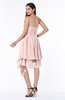 Casual Sleeveless Half Backless Chiffon Asymmetric Ribbon Plus Size Bridesmaid Dresses
