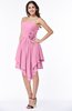 Casual Sleeveless Half Backless Chiffon Asymmetric Ribbon Plus Size Bridesmaid Dresses