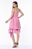 Casual Sleeveless Half Backless Chiffon Asymmetric Ribbon Plus Size Bridesmaid Dresses