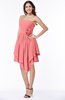 Casual Sleeveless Half Backless Chiffon Asymmetric Ribbon Plus Size Bridesmaid Dresses
