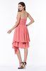 Casual Sleeveless Half Backless Chiffon Asymmetric Ribbon Plus Size Bridesmaid Dresses