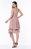 Casual Sleeveless Half Backless Chiffon Asymmetric Ribbon Plus Size Bridesmaid Dresses