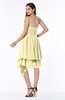 Casual Sleeveless Half Backless Chiffon Asymmetric Ribbon Plus Size Bridesmaid Dresses