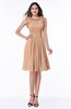 Elegant A-line Zipper Chiffon Knee Length Plus Size Bridesmaid Dresses
