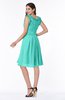 Elegant A-line Zipper Chiffon Knee Length Plus Size Bridesmaid Dresses