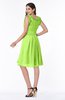 Elegant A-line Zipper Chiffon Knee Length Plus Size Bridesmaid Dresses