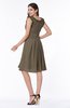 Elegant A-line Zipper Chiffon Knee Length Plus Size Bridesmaid Dresses