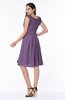 Elegant A-line Zipper Chiffon Knee Length Plus Size Bridesmaid Dresses