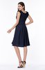 Elegant A-line Zipper Chiffon Knee Length Plus Size Bridesmaid Dresses