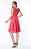 Elegant A-line Zipper Chiffon Knee Length Plus Size Bridesmaid Dresses