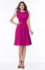 Elegant A-line Zipper Chiffon Knee Length Plus Size Bridesmaid Dresses