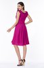 Elegant A-line Zipper Chiffon Knee Length Plus Size Bridesmaid Dresses