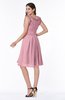 Elegant A-line Zipper Chiffon Knee Length Plus Size Bridesmaid Dresses