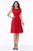 Elegant A-line Zipper Chiffon Knee Length Plus Size Bridesmaid Dresses