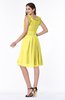 Elegant A-line Zipper Chiffon Knee Length Plus Size Bridesmaid Dresses