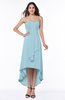 Romantic A-line Strapless Zipper Chiffon Tassel Plus Size Bridesmaid Dresses