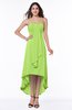 Romantic A-line Strapless Zipper Chiffon Tassel Plus Size Bridesmaid Dresses