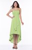 Romantic A-line Strapless Zipper Chiffon Tassel Plus Size Bridesmaid Dresses