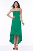 Romantic A-line Strapless Zipper Chiffon Tassel Plus Size Bridesmaid Dresses