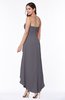 Romantic A-line Strapless Zipper Chiffon Tassel Plus Size Bridesmaid Dresses