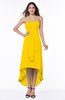 Romantic A-line Strapless Zipper Chiffon Tassel Plus Size Bridesmaid Dresses