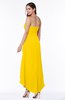Romantic A-line Strapless Zipper Chiffon Tassel Plus Size Bridesmaid Dresses