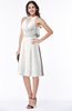 Mature A-line Halter Lace up Chiffon Rhinestone Plus Size Bridesmaid Dresses