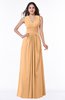 Traditional V-neck Zipper Chiffon Sash Plus Size Bridesmaid Dresses