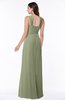 Traditional V-neck Zipper Chiffon Sash Plus Size Bridesmaid Dresses