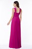 Traditional V-neck Zipper Chiffon Sash Plus Size Bridesmaid Dresses
