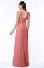 Traditional V-neck Zipper Chiffon Sash Plus Size Bridesmaid Dresses