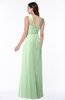 Traditional V-neck Zipper Chiffon Sash Plus Size Bridesmaid Dresses