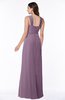 Traditional V-neck Zipper Chiffon Sash Plus Size Bridesmaid Dresses