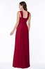 Traditional V-neck Zipper Chiffon Sash Plus Size Bridesmaid Dresses