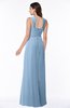 Traditional V-neck Zipper Chiffon Sash Plus Size Bridesmaid Dresses