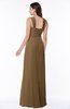 Traditional V-neck Zipper Chiffon Sash Plus Size Bridesmaid Dresses