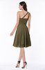Simple Sleeveless Zip up Knee Length Ribbon Bridesmaid Dresses